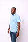 This is Cultureclothing light blue button polo shirt made using brushed cotton