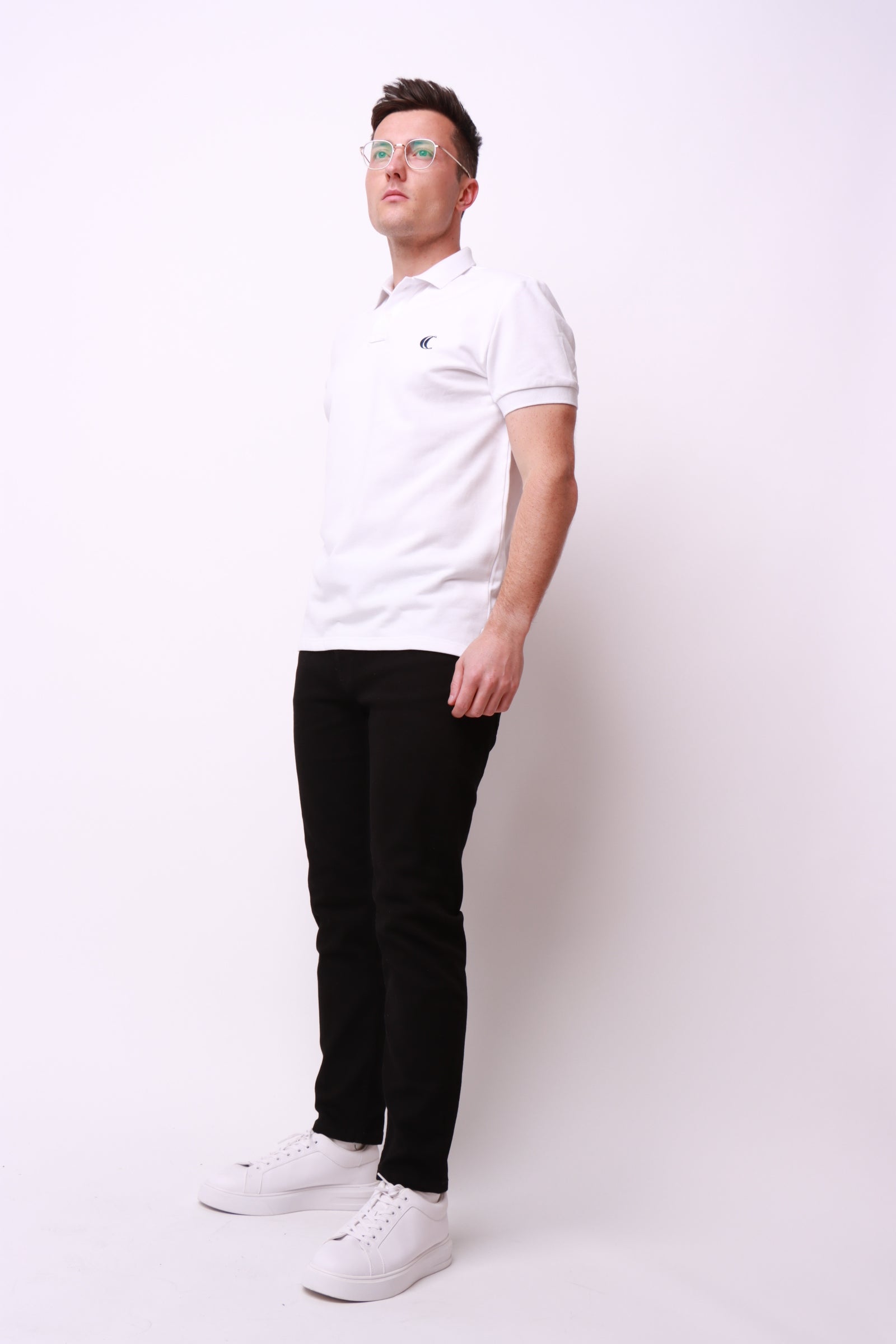 This is cultureclothing white polo made using brushed cotton