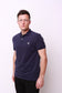 Cultureclothing luxury brand navy polo shirt made using brushed Cotton