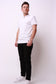 This is a zipper white polo shirt perfectly crafted by cultureclothing using the best brushed cotton