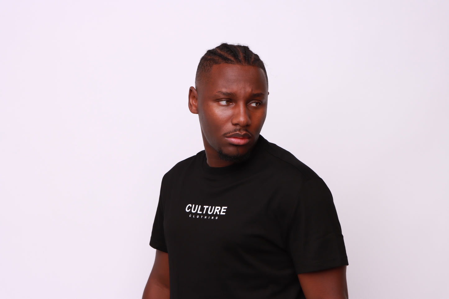 100% cotton black t-shirt designed by Culture Clothing UK