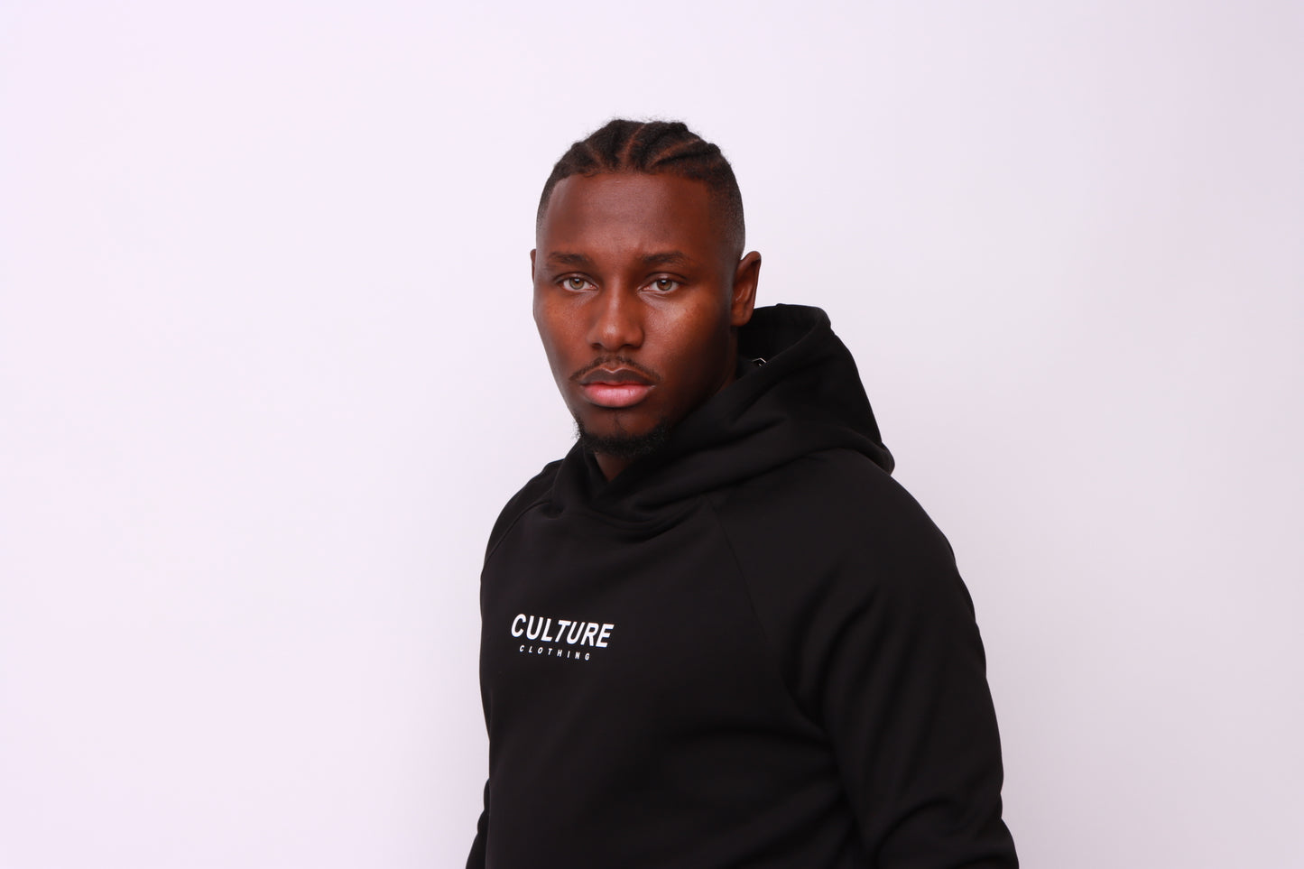 This is a Black Luxury Brand Hoodie with CultureClothing Logo, sold by Culture Clothing UK